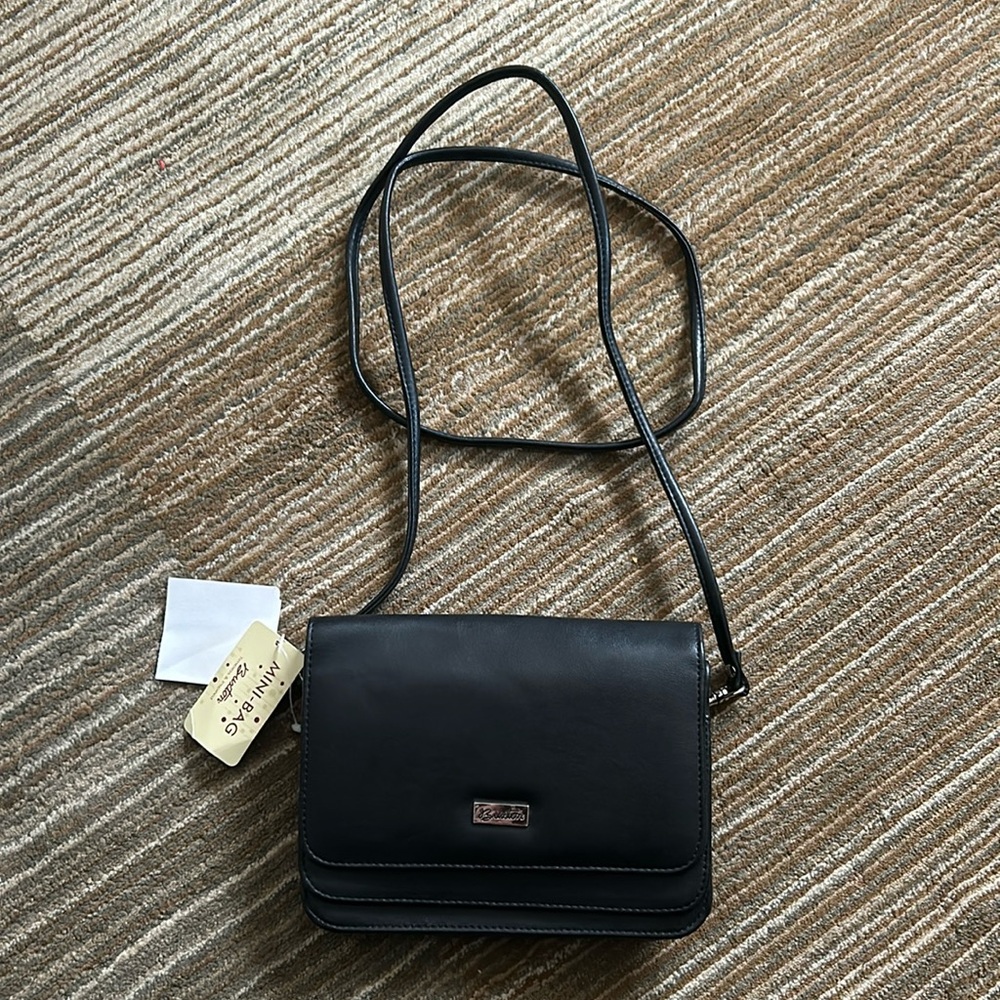 NWT Buxton Black Mini-Bag Wallet Purse